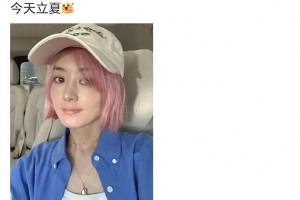 赵丽颖立夏粉色短发造型引爆全网